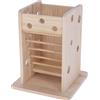 Kerbl Pet Torre per Fieno e Verdure, per Conigli, Prodotto 2 in 1, Facile da riempire, per Uso Interno ed Esterno, Supporto Robusto, Naturale, 24 x 24 x 30 cm