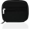 Serfeymi Portapillole settimanale da viaggio, portapillole da borsa con portapillole rimovibile da 7 giorni, elegante organizer da viaggio per medicinali, vitamine, integratori - Nero 01
