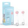 NEOPULSE® Testine di Ricambio NEOBABY X2 - Ultra-Morbide per Spazzolino Elettrico Bambini - Dal Primo Dente - Delicate sulle Gengive Sensibili - Compatibili con NEOPULSE NEOBABY - Rosa