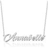 UMAGICBOX Splendida collana con nome personalizzabile, 14 stili di scrittura, ciondolo personalizzabile, placcato in oro 18 carati, in acciaio inossidabile, regalo unico per lei, 40-45 cm, Oro