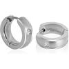 JMFENFA Orecchini in titanio per orecchie sensibili, creole in titanio per uomini e donne, orecchini in titanio ipoallergenico, 12mm, Titanio, Zirconia cubica
