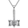 TwoAnts Collana con ciondolo a forma di martello di Thor, in argento Sterling 925, collana con ciondolo a forma di mitologia norrena, idea regalo per uomini e donne, Grande, Argento sterling, Nessuna