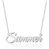 UMAGICBOX Splendida collana con nome personalizzabile, 14 stili di scrittura, ciondolo personalizzabile, placcato in oro 18 carati, in acciaio inossidabile, regalo unico per lei, 40.6 cm (mit 5 cm
