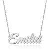 UMAGICBOX Splendida collana con nome personalizzabile, 14 stili di scrittura, ciondolo personalizzabile, placcato in oro 18 carati, in acciaio inossidabile, regalo unico per lei, 40.6 cm, Oro