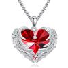 AINFQY Collana da donna con ali d'angelo, in argento Sterling 925, con pietra di luna, protezione per le ali d'angelo, con ciondolo a forma di pietra di, 0.94*0.96 inches, Argento sterling, Cristallo