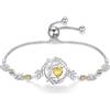 FANCIME Bracciale Albero della Vita con Pietra di Nascita per Donna, in Argento Sterling 925, Ciondolo Albero della Vita, Gioielli, Regali per Donne, Donne, Ragazze, 23 cm, citrina