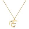 UMAGICBOX Collana con ciondolo a forma di lettera iniziale personalizzata da donna, placcata in oro 18 K, lunghezza regolabile, elegante e resistente alla decolorazione, regalo perfetto per compleanno, Natale