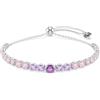Swarovski Bracciale Tennis Matrix, Sfumatura di tagli Round, Multicolore, Placcato rodio