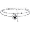 J.MUEN Bracciale Zampa Cane Donna Argento 925 con Scatola Regalo-per Donna Bambina Regalo