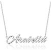 UMAGICBOX Splendida collana con nome personalizzabile, 14 stili di scrittura, ciondolo personalizzabile, placcato in oro 18 carati, in acciaio inossidabile, regalo unico per lei, 40.6 cm (verlängerbar