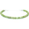 Eloboe essence Bracciale Peridoto Pietra Naturale, 4 mm, Argento 925, Regolabile 16-19 cm