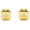 Monde Petit Orecchini per bambini quadrifoglio 3.5 mm - oro giallo 9K (375) - Scatola Regalo - Certificato di garanzia