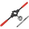 QUARKZMAN Set Matrici Filettatura, 1/4-20 Unc Chiave Impugnatura Filiera Tonda 20mm Manico Plastica, Maschio Filettatura Macchina Acciaio Rapido Utensile per Filettare Filiera Tonda