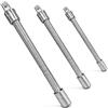 CDDCWZ Set di 3 barre di estensione flessibili da 1/2, 1/4, 3/8,prolunghe in metallo con alberi flessibili, set di utensili manuali (argento)