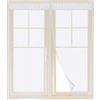 Anpro, Zanzariera magnetica per finestre (100 x 140 cm), efficace contro zanzare, mosche e insetti, con nastro autoadesivo (bianco)