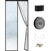 Dilireba Tenda Porta Isolante Termico, Tenda Termica Magnetica per Porte 100X210cm, Impermeabile e Antivento, Per Porta Inverno Termica Isolante Porta Balcone Soggiorno Chiusura Automatica (Water cube)