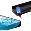 Zyvoq Profilo in Silicone per Doccia 2 METRI con AUTOADESIVO. Barriera Acqua per Bagno e Cucina 3 cm Con Colla. Bordo per Piatto Doccia. Barriera Acqua per Doccia. Goma per Paraschizzi Doccia. Embellecedor