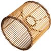 Osasy Paralume rotondo in rattan bohémien, paralume per lampada da tavolo, lampada da appendere e da terra, per tutti gli interni, diametro 16 cm (1, bambù marrone)