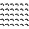 QUARKZMAN 30Pcs Supporto Mensola 5mm/0.2 Con Manicotto In Gomma Perno Mensola In Acciaio Con Perno Clip Mensola Per Mobili Libreria Guardaroba Cucina Pensile, Nero