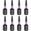 QUARKZMAN 8Pz T8 Inserti per Avvitatore Torx 1/4 Gambo Esagonale 25mm/1 Lunghezza Punte per Cacciavite Magnetico 6 Punte Esagonali a Stella in Acciaio S2 Trapano Elettrico di Qualità