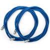 BARETTO | Prolunga Pulizia Stufa a Pellet | Lunghezza 6 m (2x3 m) Acciaio Rivestito Blu Flessibile | Accessorio per Spazzole Pulizia Canna Fumaria