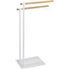 Wenko 22510100 Macao Portasciugamani/Indumenti in Legno/Acciaio Bianco/Marrone, 43 x 24 x 79 cm.