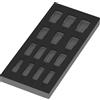 Wera 9828 Termoformato in spugna Zyklop B 3/8 set di chiavi a bussola profonde Impaktor 1, senza utensili, 172 x 30 x 392 mm
