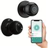 Rawrr Smart Door Knob, serratura elettronica, pulsante per porta con controllo app, serratura biometrica, per camera da letto, appartamenti, uffici, hotel