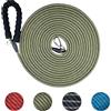 YUAN NIAN Guinzaglio da traino per cani, 5 m/10 m/15 m, resistente, con comoda impugnatura imbottita, guinzaglio per cani di piccola e grande taglia (verde, 5 m × 10 mm)