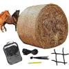 RATSTONE Rete Da Fieno Per Cavalli,6x6 FT Rete Da Fieno Per Balle Rotonde,Per Cavalli,Rete Di Alimentazione a Maglia Stretta,Prolungamento Dei Tempi Di Alimentazione (180x180cm)