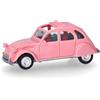 herpa Modellino Citroen 2CV scoperta, rosa chiaro, miniatura in scala 1:87, pezzo da collezione, Made in Germany, modello in plastica