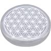 VLNET® | Disco Selenite | Piastra Energetica | Ø 10 cm - Incisa | Ricarica Cristalli, Pietre e Gioielli | Decorazione Spirituale | Meditazione, Reiki e Chakra (1, Fiore della Vita)