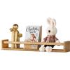 OAKERLAND Mensola da Muro in Legno, Bambini Mensole in Legno per Decorazione Camera Libri di Fiabe Foto, Mensole Parete Sospesa in Rovere Massiccio per Asilo Nido, Casa, Ufficio (50 cm)