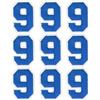QUARKZMAN Toppe in Ferro Numerate 2 Numero 9 Toppa Ricamata da Cucire Adesivi Lettere Applica per Riparare Abbigliamento Jeans Scarpe Cappello DIY (Blu, Confezione da 9)