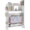 Boltmol Mensola da scrivania a 2 livelli, con monitor riser, 80 cm, colore bianco