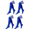 krautwear Calze da cheerleader a righe sopra il ginocchio a righe, blu-bianco-4x, Taglia unica