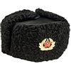 CUCUBA RUSSIAN STORE Colbacco Originale Russia di Montone Colore Nero. Taglia Disponibile L (EU)