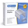Rapesco 1241 Punti Galvanizzati Professionali Tipo 923/20 mm, Confezione da 1000