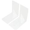 Wedo 1021000 Fermalibri (in metallo, 14 x 8,5 x 14 cm) 2 pezzi, bianco