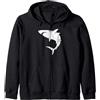 Great White Shark Apparel Grande squalo bianco silhouette salvare gli squali Felpa con Cappuccio
