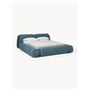 Westwing Collection Letto imbottito in teddy bouclé Wolke - Blu