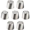 Fatiya 7 beccucci russi extra large, in acciaio inox, per glassare i fiori, per decorare torte, biscotti, pasticceria, glassa, crema, cupcake