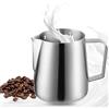 Riisoyu Brocca per latte in acciaio inox, palmare in acciaio inox, 400 ml, per cappuccino e latte