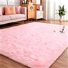Lanyesky tappeto soggiorno peluche tappeto grande morbido tappeto camera da letto tappeto moderno decorativo soggiorno tappeto soffice tappeto antiscivolo (120x160cm, rosa.)