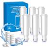 Filswa Set 6 filtri dell'acqua per macchine da caffè automatiche | 3 pastiglie anticalcare + 12 pastiglie per la pulizia, adatti per macchina da caffè Melitta Pro Aqua, Jura, Krups