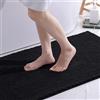 OLANLY Tappetino da bagno in chenille, antiscivolo, morbido, assorbente, lavabile, tappetino per il bagno, tappetino doccia per il bagno, 60 x 90 cm, Nero