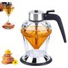 Jenngaoo Dispenser per Miele, 200ml Dosatore Miele Antigoccia Dispenser per Miele in Vetro Contenitori per Miele in Vetro Trasparente con Maniglia per Conservare Sciroppo d'acero Salsa di Soia Cucina Vino
