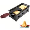 Tomotato Cheese Raclette, Raclette di Formaggio ad Alta Temperatura con Manico in Legno Pieghevole Set di Raclette per Barbecue Antiaderenti Adatto per Barbecue, Picnic