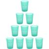 ENGELLAND - 10 bicchieri di plastica, colore verde chiaro, effetto gelo, 400 ml, resistente alla rottura, impilabili, riutilizzabili, in plastica, riutilizzabili, per feste, bicchieri da bere