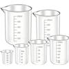 MingFontec Set di 6 misurini misuratori da 30 ml, 50 ml, 100 ml, 150 ml, 250 ml, 500 ml, per detergenti da cucina, prodotti chimici